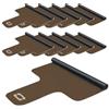 LIVENESS Kit Risparmio con 20 Asciugamani Antiscivolo per Reformer Pilates Nero-Chocolate