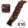 LIVENESS Set Risparmio con 10 Coppie Fasce di Resistenza in Silicone 2x900g, colore chocolate