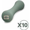 TOORX PROFESSIONAL LINE Kit 10 Manubri Yoga in Neoprene colore green tea, peso 1 kg