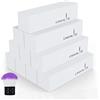 Canvalite Buffer Unghie, set 10 Buffer per Unghie Grana 120 con Pennello, Lime Unghie Professionali per Saloni di Bellezza, Adatti per Unghie in Gel