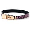 BONDAGERIE® Collarino squamato viola con catenaccio, per lui e per lei