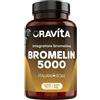 RedMoringa LOW BROMELIN DONNA Bromelina Forte Drenante 5000 + 2500 GDU/g - Anticellulite Ritenzione Idrica Linfodrenaggio Gambe Pesanti - 120 Capsule Vegan Senza Glutine Made in Italy - Oravita