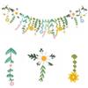 Iirlvior 1 striscione di fiori, 2,5 m ghirlanda di fiori selvatici multicolore, margherite eleganti ghirlanda di carta, bandiere floreali bohemien, decorazione per matrimoni, camerette