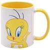 Widdop and Co Tazza in ceramica gialla Looney Tunes Tweety Pie (320 ml), prodotto ufficiale Warner Bros, regalo divertente per adulti e bambini, tazza per tè, caffè e bevande calde