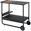 Greenwood Carrello Con Ruote In Ferro E Resin Wood Antracite Di Moia