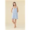 NOIDINOTTE ABITINO DONNA COTONE BRETELLINA LA003515 CERULEO