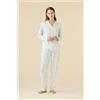 NOIDINOTTE PIGIAMA DONNA VISCOSA MANICA LUNGA FA009678 CLOUD GREEN