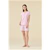NOIDINOTTE PIGIAMA DONNA COTONE MEZZA MANICA FA009566 GLICINE