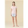 NOIDINOTTE PIGIAMA DONNA COTONE MEZZA MANICA FA009568 PINK/ROSE