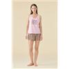 NOIDINOTTE PIGIAMA DONNA COTONE SPALLA LARGA FA009617 GLICINE