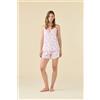 NOIDINOTTE PIGIAMA DONNA COTONE BRETELLINA FA009636 GLICINE