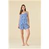 NOIDINOTTE PIGIAMA DONNA VISCOSA BRETELLE FA009721 LIMOK BLUE