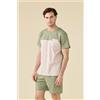 NOIDINOTTE PIGIAMA UOMO COTONE MEZZA MANICA FC003279 MOON LIGHT