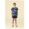 NOIDINOTTE PIGIAMA BAMBINO COTONE MEZZA MANICA FE002638 MEDIEVAL BLUE
