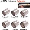 FIRE TORCH Adattatore di scarico universale per moto Fuga 52mm 54mm 56mm 58mm 62mm 64 a 51mm Collegamento tubo Riduttore Silenziatore Acciaio inossidabile