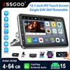 ESSGOO 10,1" Android 15 4+64G Autoradio universale 1 DIN schermo girevole 360° con microfono, CarPlay e Android Auto wireless, navigazione GPS, RDS FM, WiFi, Bluetooth, Mirror Link, controllo al