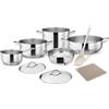 BARAZZONI PROMASTER BATTERIA PENTOLE INOX 18/10 PER INDUZIONE 9 PZ MADE IN ITALY 08884
