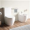 Parama Coppia sanitari filomuro vaso tornado silent flush, sedile soft-close e bidet | Roma