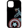 Marvel Custodia per iPhone 12/12 Pro Marvel Avengers Sam Wilson Capitan America Ritratto Nero