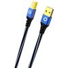 OEHLBACH USB Plus B - USB - Cavo stampante tipo A a tipo B - Rivestimento in PVC - OFC, blu/nero - 2,0 m