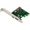 KALEA-INFORMATIQUE Scheda controller PCIe x1 2 porte USB 3.0 5G tipo A e C, autoalimentata, uscita 5V 3A per porta, supporto UASP, chipset Fresco Logic FL1100