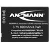 ANSMANN 5044593 A-Pan Bcg 10E Batteria Li-Ion Digicam 3,7V/900Mah per Fotocamere Digitali Panasonic