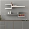 Dmora - Mensola Nebulos, Scaffale, Ripiano a muro, Scaffalatura multiuso, 75x22 h18 cm, Bianco