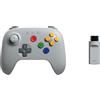 8BitDo 64 2.4G Wireless Controller for Original N64 Console, Analogue 3D, and Windows (Grey)