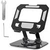 Hnonoxy Supporto Tablet Regolabile e Pieghevole, Porta Tablet in Alluminio Tavolo Girevole a 360°, Universale Supporti per Tablet PC, Compatibile con iPad Pro/Air/Mini, Samsung Tab, Kindle Fire (4-16)