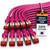 1aTTack.de 10x 2 m - Cavo patch di rete Cat 6 Cat6 RJ45 SFTP - magenta