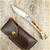 pattada COLTELLO 17 CM lama 7,5cm SARDEGNA SARDO arburesa MANICO CORNO DI Montone fodero