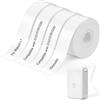 VidFair Qutie - 4 rotoli di nastro adesivo impermeabile fai da te, compatibile con stampanti termiche Qutie P15/P12/Q2/HP1/HP4/D32/D35, per stampante termica (15 mm x 4 m)