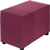 QUARKZMAN Copri Pouf Elasticizzato Copripoggiapiedi Rettangolare per Poggiapiedi Lavabile Soggiorno Camera da Letto Adatto a Lunghezza 50-76cm / 20-30, Piccolo, Borgogna