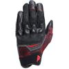 DAINESE - Ermex Gloves, Guanti Moto Estivi, Traspiranti con Inserti in Mesh, Protezioni Rigide sulle Nocche, Rinforzi in Pelle, Touchscreen, S, Nero e Rosso Lava