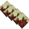 Threadmade Elrene Home Fashions Festive Poinsettia Holiday - Tovaglia in tessuto poliestere, multicolore, 43,2 cm
