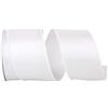 Reliant Ribbon 92575W-030-40F - Nastro di raso con bordo metallico, 6,3 cm x 9,4 m, bianco