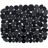 Wenko Tappetino per lavello Stone Nero, protegge il lavello, tagliabile su misura, in plastica, 31 x 26 cm, colore nero