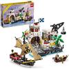 LEGO Icone Eldorado Fortress Building Kit, regalo pirata, include nave pirata e 8 minifigure, idea regalo nostalgica per adulti che amano un progetto gratificante, decorazione per casa e ufficio,