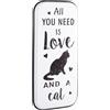 Bizzotto Decorazione da Parete in Metallo Bizzotto Cat con Scritta 38x82 cm