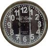 Home Living Orologio Metallo Nero Industrial Rusty Tondo Ø48cm