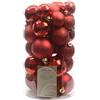 Christmas Decoration 30 Palline Natalizie Infrangibili Rosso