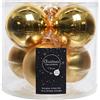 Christmas Decoration 6 Palline Natalizie 80mm in Vetro Oro