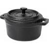 Home Living Casseruola in Ghisa con Coperchio Nera