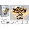 Christmas Decoration Catena di Luci 180 LED Bianco Caldo con Gioco di Luci