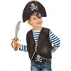 Carnival Toys Set Pirata con Cappello, Benda, Gilet, Orecchino, Spada e Cintura