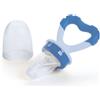 Nuvita Flavorillo 2In1 Feeder per Frutta, Verdura, Carne con Massaggia Gengive - Blu Cool