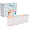 Miniland Dreamland Set 4 Contenitori Ermetici Pappa e Latte Materno, Impilabili, per Frigo e Freezer 250 ml