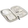 Suavinex Set Manicure Neonato in Beauty Case Idrorepellente con Zip - Spazzola Morbida, Pettine, Spazzolino da Dito, Forbicine, Lima, Tagliaunghie - Beige