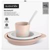 Suavinex Wild&Free Set Pappa e Svezzamento Bambino 6+ Mesi con Piatto Piano, Ciotola, Tazza e Cucchiaio - Rosa