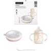 Suavinex Pappa Calda Set Svezzamento 6+ Mesi con Piatto Termico, Cucchiaio in Silicone e Biberon 150 ml - Rosa